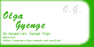 olga gyenge business card